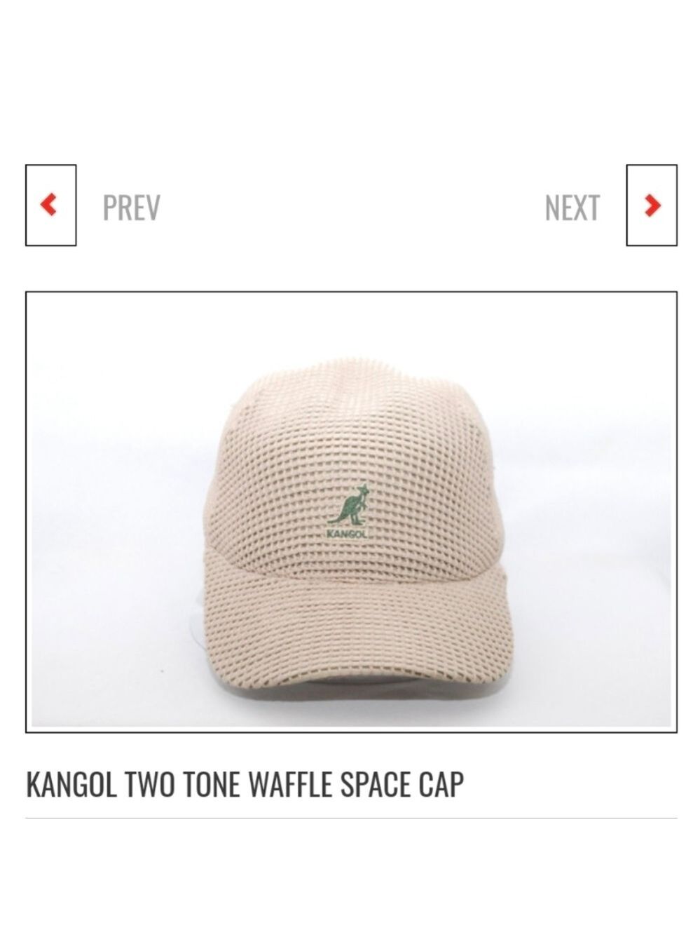 Kangol Blue and Off White Waffle Check Snapback Size Small Flaws